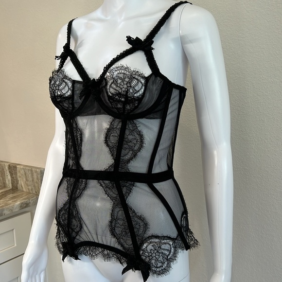 Agent Provocateur Black Lace “Knickers Forever” Basque/Corsett (Size 36B) - Picture 3 of 11